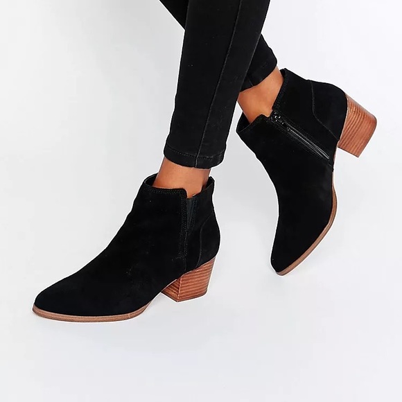 ALDO Suede Stacked Heel Ankle Boot - Picture 1 of 3